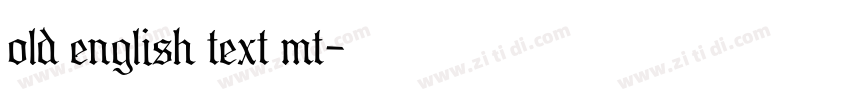 old english text mt字体转换
